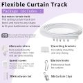 Flexible Bendable Ceiling Curtain Track, Ceiling Mount for Curtain Rail, Room Divider Ceiling Track for Curtains 9.8FT. 
