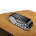 Wireless BT Speaker Small Alarm Clock with Dual Alarms Human-Activated Living Room Office Decoration. 