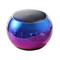 Mini Bluetooth Portable Speaker Round Small Steel Stereo Subwoofer 5W, Pocket Friendly Mini Speaker Home, Office, Kitchen. 