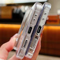Zhitian Luxury Floral Transparent Folding Phone Case For Samsung Galaxy Z Flip 6 5 4 3 Hard Back Cover For Samsung Galaxy Z Flip6 Flip5 Flip4. 