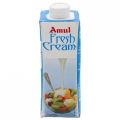Amul Fresh Cream Tetra Pack, 250 ml ((Set of 2). 
