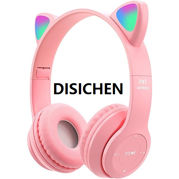 DISICHEN%20P47%20Bluetooth%204.1%20Headphone%20Wireless%20Headband%20Earphone%20Hands%20Free%20Music%20Headset%20With%20MF/TF%20AUX%20ports%20,%20P47%20Cat%20Ears%20Hot%20Selling%20-%20Image%209