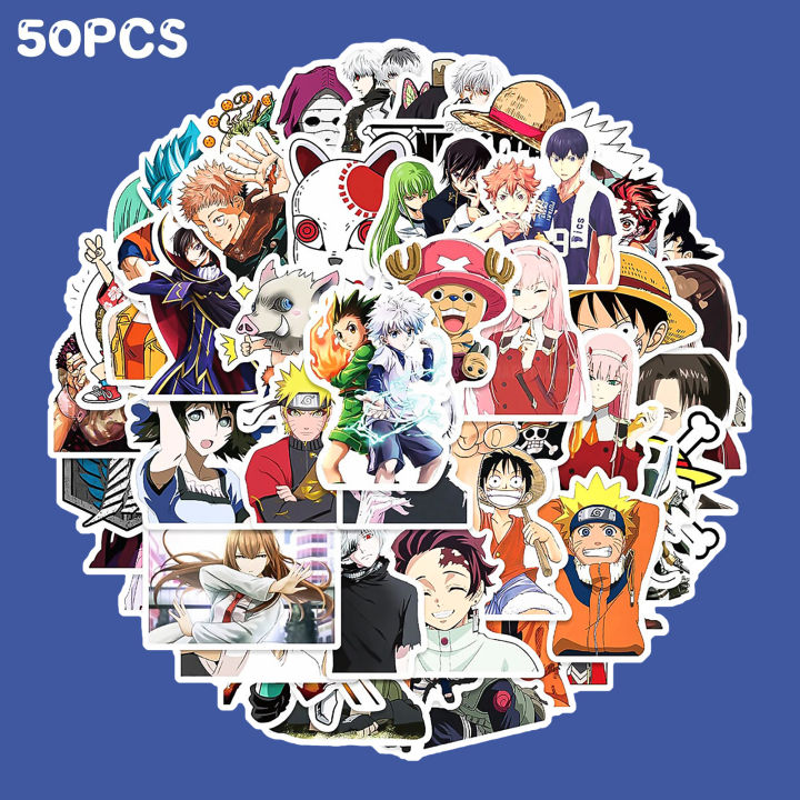Artsy Home 25/50pcs Anime Pack Classic Comic Cartoon Stickers for Laptop Phone Case