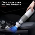 Car Vacuum Cleaner Portable Handheld Vacuum Cleaner Mini for Car Wireless Dust Catcher Cyclone Suction(White Red). 