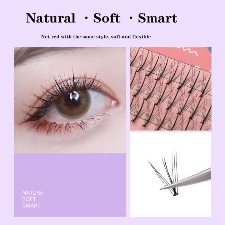 Anlinnet%20Professional%20Makeup%2060%20clusters%20Personal%20Cluster%20Eyelash%20Single%20tuft%20of%20M%20sandwich%20eyelash%20Grafting%20False%20Eyelashes%20-%20Image%203