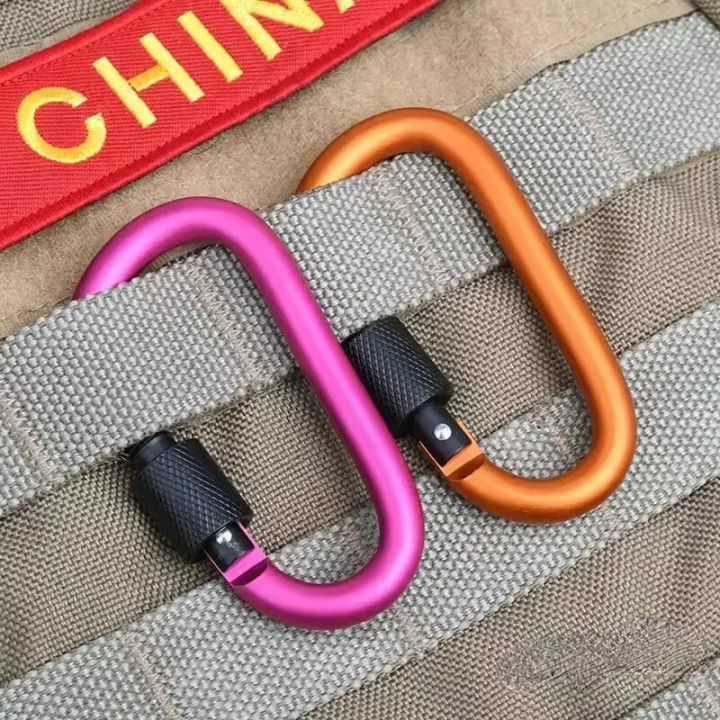 2Pcs%20Tactical%20Carabiner%20Tourist%20D%20Shape%20Carabin%20Clip%20Keys%20Keychain%20Set%20Aluminum%20Alloy%20Camping%20Survival%20Buckle%20Multi%20Tool%20Key%20Holder%20-%20Image%205