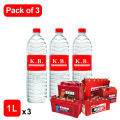 K.B DE-Mineralised ( DM ) water, Distilled Water for Batteries | Pack of 3. 