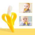 Safe Banana Shape Baby Teether Toys Silicone Toothbrush Teething Kids Tooth Brush Dental Care Gifts Chew Toys for Children. 