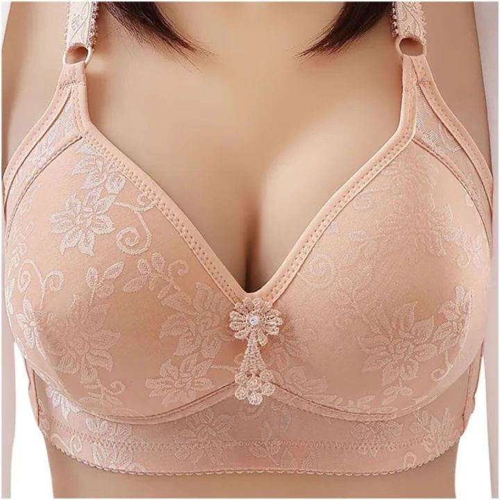Women%20Push%20Up%20Bra%20Big%20Cup%20for%20Big%20Breasted%20Fat%20Full%20Coverage%20Thin%20Wire%20Free%20Back%20Closure%20Plaid%20Soft%20Bra%20-%20Image%207
