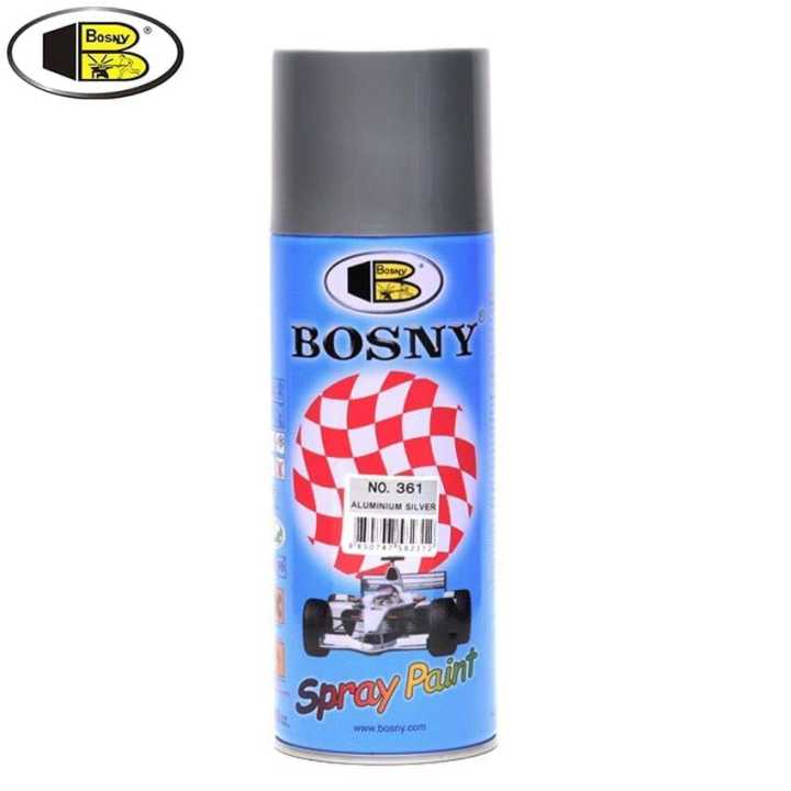 Spray Paint Aluminium Silver 400 ml for Metal, Plastic, Wood, Wall, Car & Bike | Fast Drying, Brilliant Finish, Interior & Exterior Use | Multipurpose | Durable (Bosny)