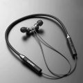 HE05X Magnetic Wireless Black Bluetooth Neckband Earphone IPX5. 