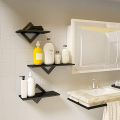 Home Wall Décor Beautiful Floating Diamond Shelf Rack In Black (3 Pc). 