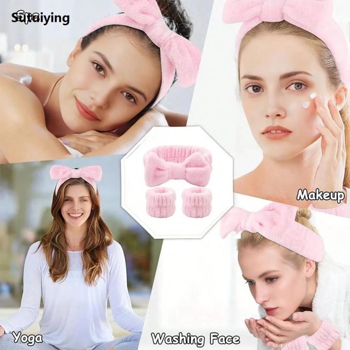 Sutuiying%204pcs/Set%20-%201pc%20Silicone%20Face%20Ice%20Pack,%201pc%20Face%20Wash%20Makeup%20Headband,%20Luxury%202pcs%20Wristbands.%20Ice%20Roller%20for%20Face,%20Eye%20Neck,%20Massager%20-%20Image%206