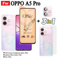 3 IN 1 OPPO A5 Pro Ceramic Tempered Glass for OPPO A3 Pro A3X Reno 13F 12F 11F Camera Lens Glass Screen Protector and Back Film. 