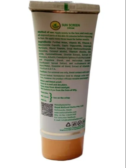 National%20Herb%20Sun%20Screen%20Cream%20100ml%20SPF%2050%20+++%20For%20Healthy%20Skin%20-%20Image%203