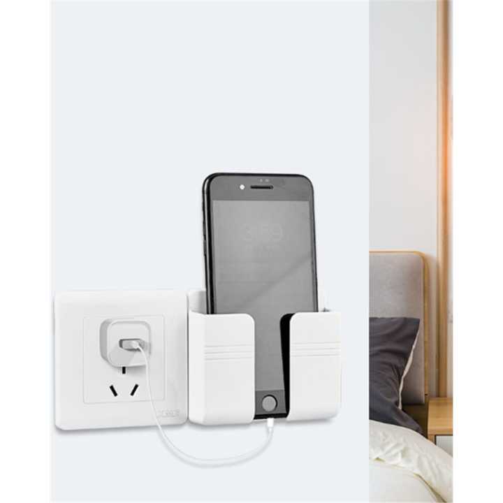 Mobile%20Phone%20Charging%20Hanging%20Holder%20Multifunction%20Wall%20Mounted%20Plug%20Bracket%20Remote%20Control%20Mounted%20Storage%20Box%20-%20Image%202