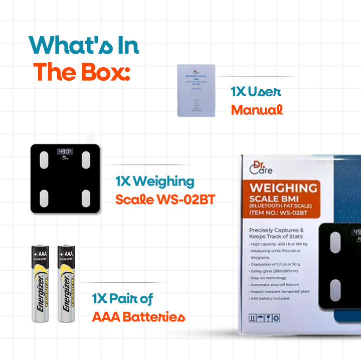 Dr.%20Care%20Bluetooth%20BMI%20Weighing%20Scale%20WSB02%20%7C%20Smart%20Digital%20Weighing%20Machine,%20Body%20Fat%20Analyzer,%20Weight%20Tracker%20with%20App,%20Body%20Composition%20Monitor,%20High%20Precision%20Weight%20Machine%20for%20Home%20Use%20-%20Image%205