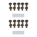 20 Pack Antique Flower Round Handle Kitchen Cabinet Cupboard Door Drawer Pull Knob with Screws 25 x 23mm. 