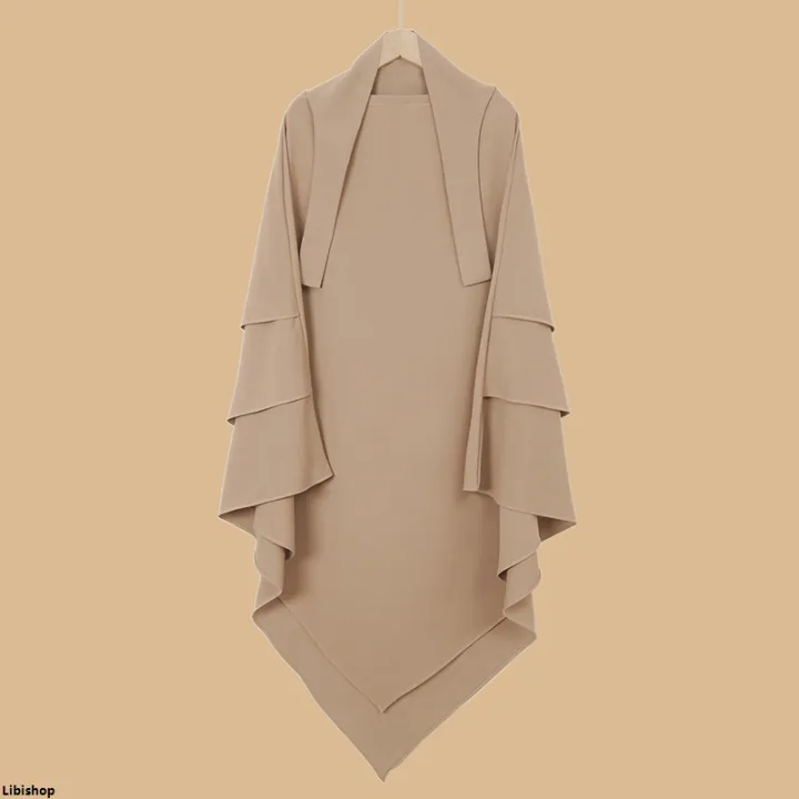 LibishopNew%20Plain%20Three-Layer%20Chiffon%20Hijab%20Prayer%20Khimar%20Solid%20Color%20Arabian%20T%C3%BCRkiye%20Shawl%20Headscarf%20136*120cm%20-%20Image%206