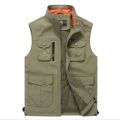 Army Green Color Polyester Front Pocket Design Half Jacket For Men | Trendy Solid Regualr Fit Sleeveless Jacket For Men. 