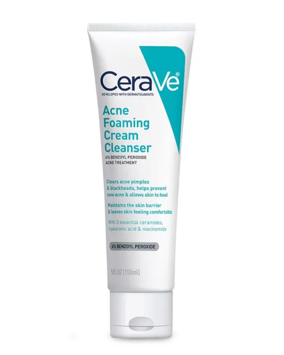 CeraVe%20Acne%20Foaming%20Cream%20Cleanser%204%25%20Benzoyl%20Peroxide%20Acne%20Treatment%20150ml%20With%20Free%20Lipliner%20%20By%20Genuine%20Collection%20-%20Image%204