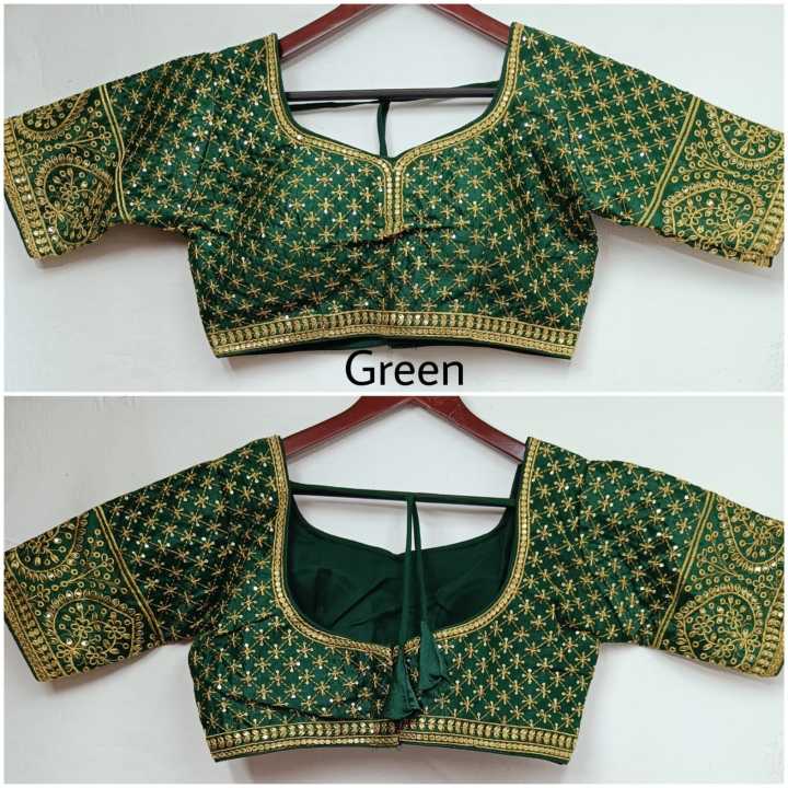 Readymade%20Women%20Fashion%20Formal%20Traditional%20Half%20Sleeves%20Blouses%20-%20Image%202