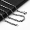 VaryGood 3mm Cubed Box Chain Rolo Necklace For Men 60cm. 