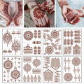 Henna Tattoo Brown Mehndi Stickers for Hand Temporary Tattoos Body Art Tatoo Waterproof for Women Tatoo Hena Design. 