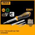 INGCO 6 in 1 Screwdriver Set AKISD0608. 
