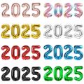 New 40 Inch 2025 Digital Balloons Party Supplies Globo Aluminum Foil Balloons Colorful Photography Prop New Year Decorations. 