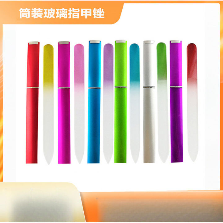 Nail tools, crystal glass, file, tube box, manicure, frustration, gradient, color, sanding strip, rubbing strip