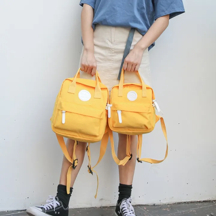 Portable%20Solid%20Color%20Parent-Child%20Backpack%20Canvas%20Zipper%20Mommy%20Bag%20Adjustable%20School%20Bag%20Women%20-%20Image%203