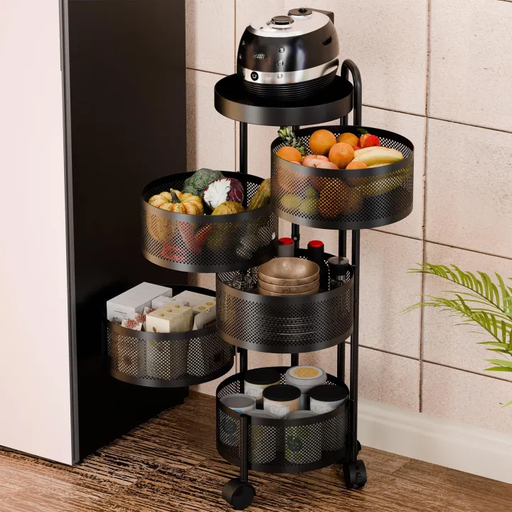 Kitchen%20Vegetable%20Shelving%20Multi-layer%20Floor%20Round%20Rotating%20Vegetable%20Basket%20Fruit%20Storage%20Basket%20For%20Household%20Items(Circle)%20-%20Image%202