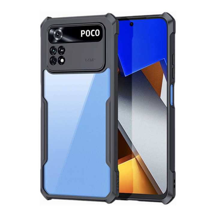 Poco M4 Pro 4G Cover (For M4 Pro 4G Only-Amoled Display Model) Clear Transparent With Bumper Cover Case | Non Yellowing