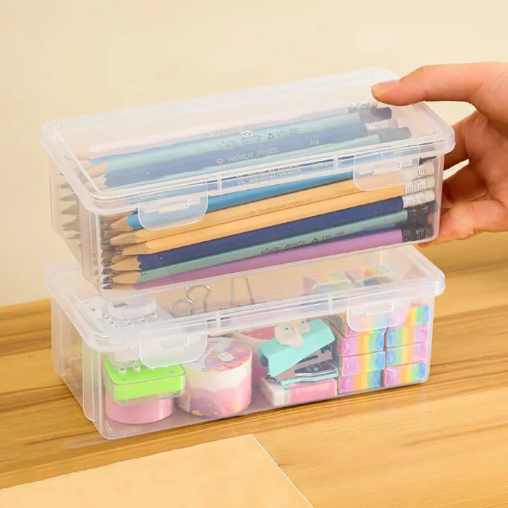 1PC%20Large%20Capacity%20Plastic%20Pencil%20Box%20Stackable%20Translucent%20Clear%20Pencil%20Box%20Office%20Supplies%20Storage%20Organizer%20Box%20-%20Image%204