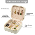 Portable Jewelry Storage Box Travel Organizer Case Leather Storage Earrings Necklace Ring Jewelry Organizer Display C. 