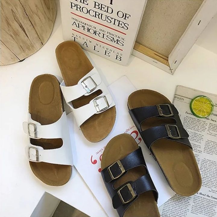 Black%20Comfortable%20Attractive%20Two%20Strap%20Slip%20On%20Silhouette%20Sandal%20For%20Women%20-%2077XY%20-%20Image%203