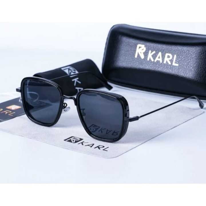 Kabirsingh Inspired Polyacrbonate Lens Sunglasses For Men - Black | Fashion Black Frame Sunglass For Men
