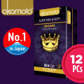 Okamoto Crown Silky Soft SHEERLON Latex Condoms 12 pcs – Ultra-Thin, Strong & Odourless, Japan’s No. 1 Brand. 