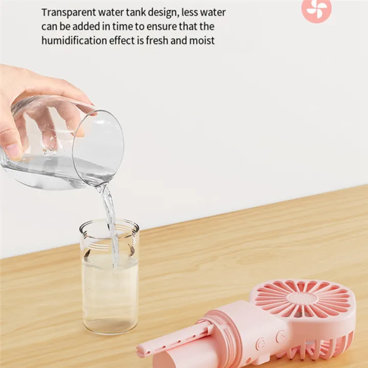 Fullhaodd%20Portable%20Handheld%20Fan%20Water%20Mist%20Fan%20Student%20Dormitory%20Mini%20Fan%20Summer%20Supplies%20Outdoor%20Cooling%20Tool,White%20-%20Image%205