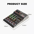 Aibedo Audio Mixer 4 Channel Mini Audio Mixer DJ controller Mini Family KTV karaoke mixer BT Effects Interface Mixer. 