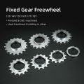 Fixie Bicycle Cog 13T 14T 15T 16T 17T 18T Bicycle Freewheel Threaded Lock Rings Carbon Steel Bike Wheel Cogs Fixie Track Speed Fixed Gear Freewheel Bicycle Accessories. 