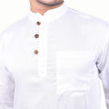 Binay Embroidery White Plain Kurta Shirt For Men - Fashion | Kurtha For Men | Shirts For Men | Men'S Wear. 