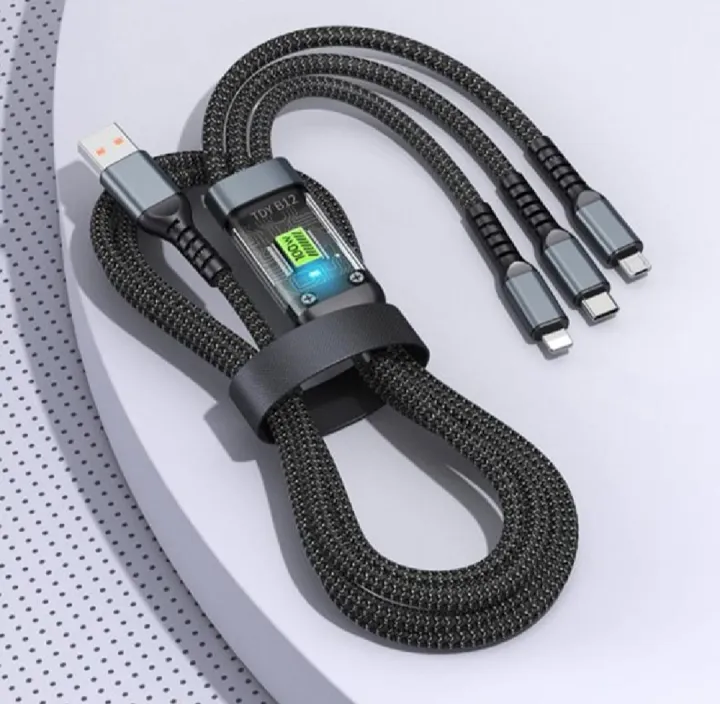 100w%20Transparent%20chip%203%20In1%20super%20fast%20charging%20Data%20Cable%20with%20lighting/Type%20c/Micro%20USB%20-%20Image%203