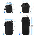 Camera Lens Pouch Bag Soft Neoprene Drawstring Protector Case 4Pcs Set. 