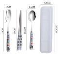 1/3/4Pcs Gift Cartoon Crayon Shin-chan Cutlery Set Simplicity Portable Fork And Chopsticks Set Tableware. 