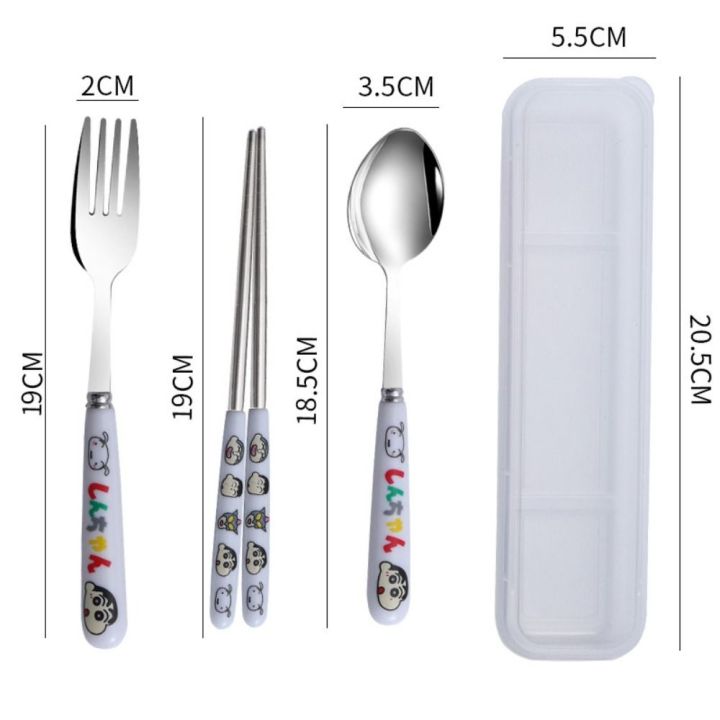1/3/4Pcs%20Gift%20Cartoon%20Crayon%20Shin-chan%20Cutlery%20Set%20Simplicity%20Portable%20Fork%20And%20Chopsticks%20Set%20Tableware%20-%20Image%202