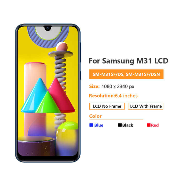 favorable>women High Quality 6.4'' AMOLED Display For Samsung M31 LCD Display SM-M315F, SM-M315F/DS, SM-M315F/DSN Models Touch Screen Assembly