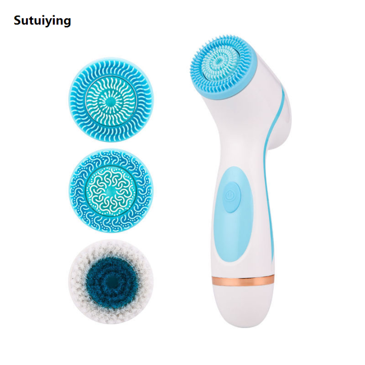 Sutuiying%20Battery%20Operate%20Double%20Rotating%20Soft%20Brush%20Head%20Deeply%20Clean%20Fashion%20Electric%20Silicone%20Facial%20Cleansing%20Brush%20With%203%20Brush%20-%20Image%203