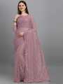 Self Design Bollywood Net Saree For Women. 